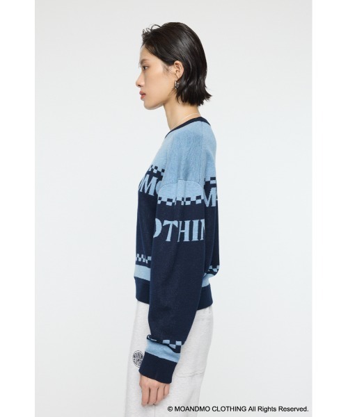 MOUSSY(マウジー)の「MOANDMO JACQUARD セーター(ニット/セーター・レディース・ネイビー/マジェンタ・FREE)」の12枚目の写真