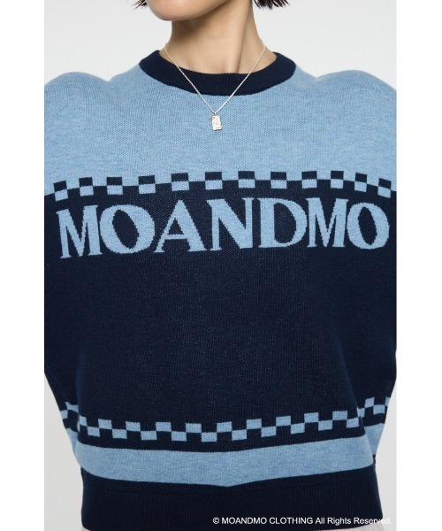 MOUSSY(マウジー)の「MOANDMO JACQUARD セーター(ニット/セーター・レディース・ネイビー/マジェンタ・FREE)」の15枚目の写真