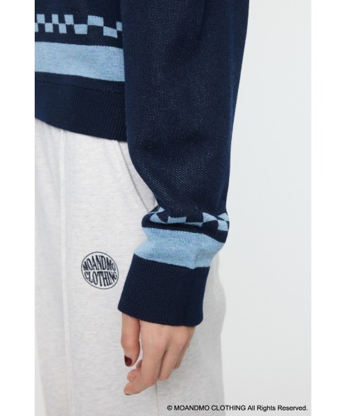 MOUSSY(マウジー)の「MOANDMO JACQUARD セーター(ニット/セーター・レディース・ネイビー/マジェンタ・FREE)」の16枚目の写真