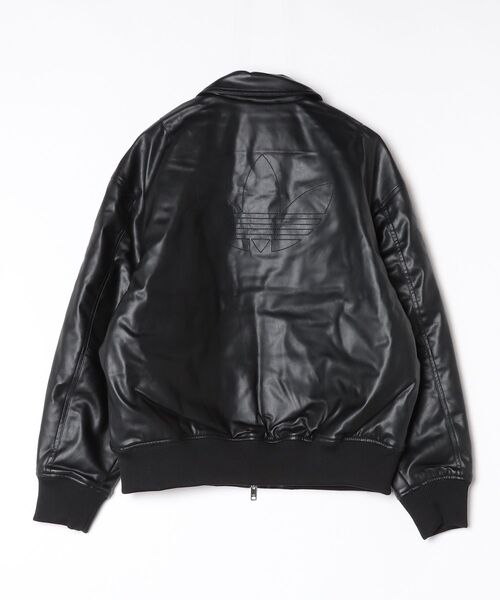 adidas（アディダス）の「プレミアム エッセンシャルズ プレザー ボンバージャケット / アディダスオリジナルス adidas Originals（ブルゾン・メンズ・ブラック・3XL/LARGE/MEDIUM/SMALL/X-SMALL/XX-LARGE/X-LARGE）」の6枚目の写真