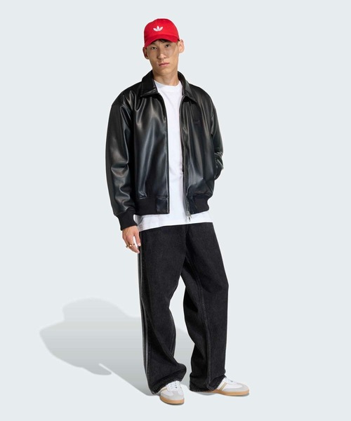 adidas（アディダス）の「プレミアム エッセンシャルズ プレザー ボンバージャケット / アディダスオリジナルス adidas Originals（ブルゾン・メンズ・ブラック・3XL/LARGE/MEDIUM/SMALL/X-SMALL/XX-LARGE/X-LARGE）」の5枚目の写真