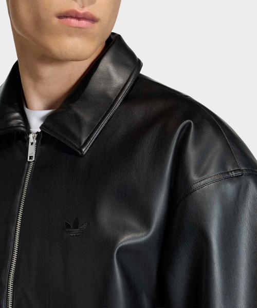 adidas（アディダス）の「プレミアム エッセンシャルズ プレザー ボンバージャケット / アディダスオリジナルス adidas Originals（ブルゾン・メンズ・ブラック・3XL/LARGE/MEDIUM/SMALL/X-SMALL/XX-LARGE/X-LARGE）」の3枚目の写真