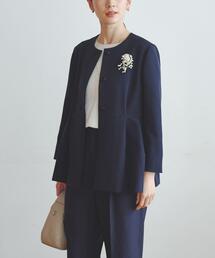 URBAN RESEARCH | ノーカラーペプラムジャケット(ノーカラージャケット)