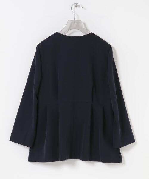 ノーカラーペプラムジャケット（ノーカラージャケット）｜URBAN