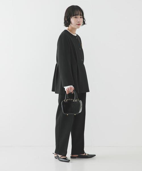 URBAN RESEARCH（アーバンリサーチ）の「ノーカラーペプラムジャケット（ノーカラージャケット・レディース・ネイビー/ブラック・FREE）」の21枚目の写真