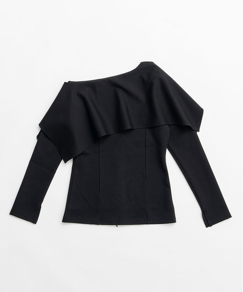 PRANK PROJECT(プランクプロジェクト)の「スリットネックカバートップ / Slit Neck Cover Top(その他トップス・レディース・グレー/ブラック/ホワイト・FREE)」の5枚目の写真