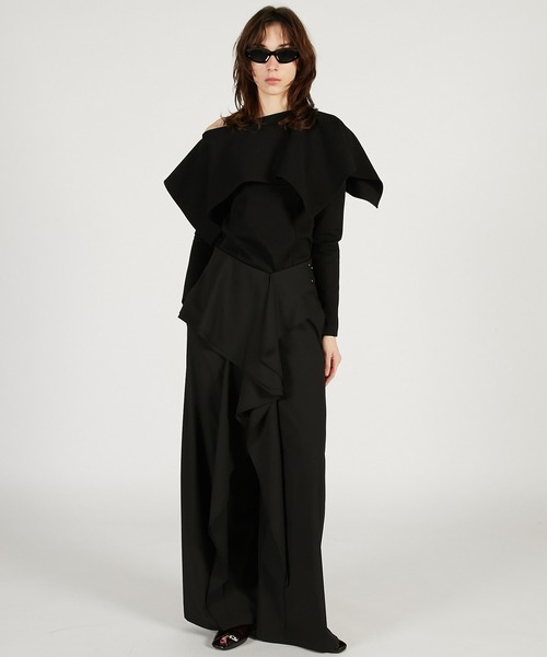 PRANK PROJECT(プランクプロジェクト)の「スリットネックカバートップ / Slit Neck Cover Top(その他トップス・レディース・グレー/ブラック/ホワイト・FREE)」の12枚目の写真