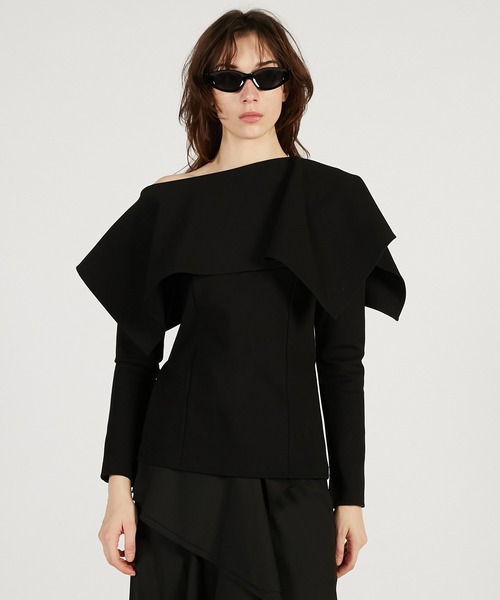 PRANK PROJECT(プランクプロジェクト)の「スリットネックカバートップ / Slit Neck Cover Top(その他トップス・レディース・グレー/ブラック/ホワイト・FREE)」の18枚目の写真