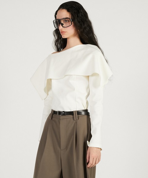 PRANK PROJECT(プランクプロジェクト)の「スリットネックカバートップ / Slit Neck Cover Top(その他トップス・レディース・グレー/ブラック/ホワイト・FREE)」の15枚目の写真