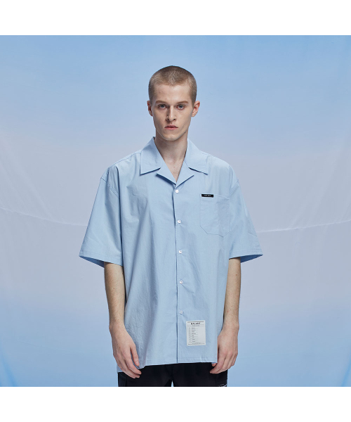 BALANT(バラント)の「オープンカラークラシックラベルシャツ - ブルー(シャツ/ブラウス・メンズ・その他・MEDIUM/LARGE)」の1枚目の写真