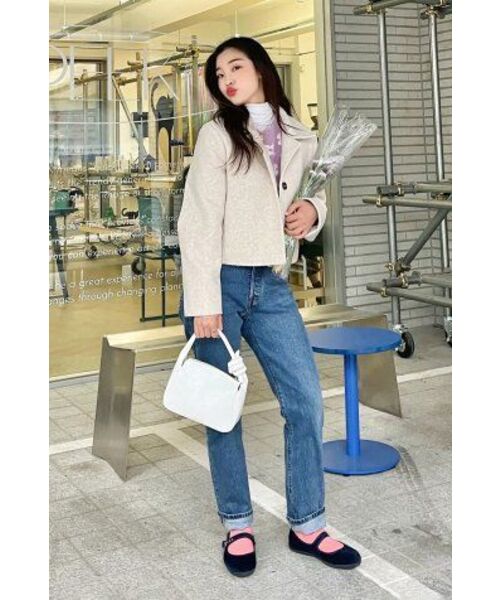 4OUR B（サビ）の「Clover Bag White（トートバッグ・レディース・ホワイト・FREE）」の4枚目の写真