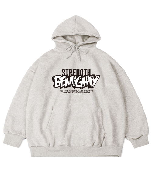 Wild Vintage Fleece Overfit Hoodie [Oatmeal]
