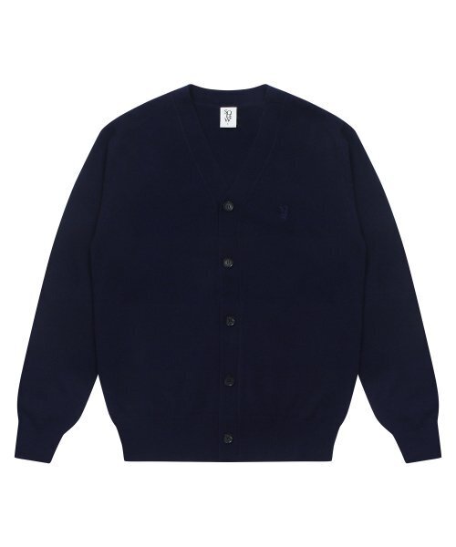 SOLEW(ソル)の「ウール100%カーディガン_ネイビー(カーディガン/ボレロ・メンズ・その他・SMALL/MEDIUM)」の1枚目の写真