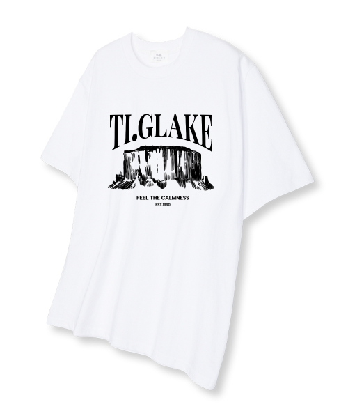 TI.GLAKE(ティーグレイク)の「クリフ オーバーサイズ 半袖Tシャツ ホワイト(Tシャツ/カットソー・メンズ・その他・LARGE/X-LARGE/XX-LARGE)」の1枚目の写真