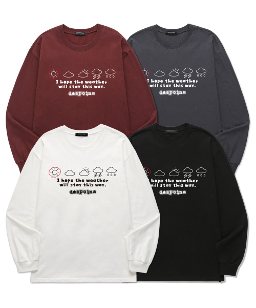 OUSE(オウズ)の「ウェザーエモティコン ロングスリーブ (DLS002) チャコール(Tシャツ/カットソー・レディース・その他・SMALL/MEDIUM/LARGE/X-LARGE/XX-LARGE)」の3枚目の写真