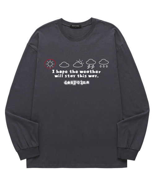 OUSE(オウズ)の「ウェザーエモティコン ロングスリーブ (DLS002) チャコール(Tシャツ/カットソー・レディース・その他・SMALL/MEDIUM/LARGE/X-LARGE/XX-LARGE)」の4枚目の写真