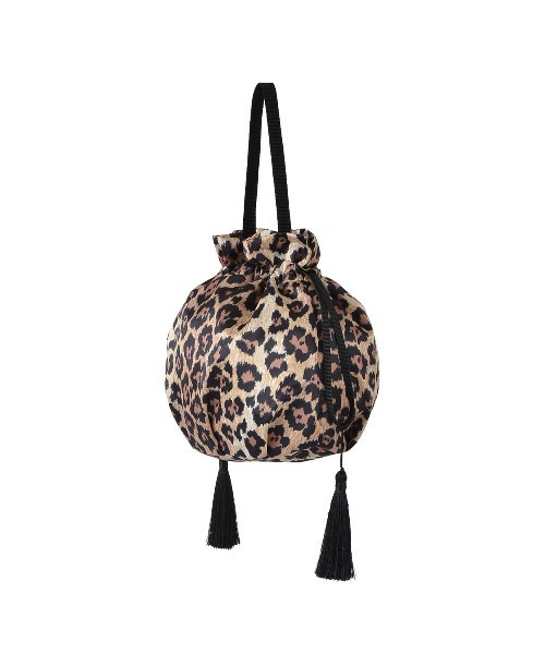 KEITA MARUYAMA（ケイタマルヤマ）の「KNOT-Ti 巾着バッグ（Leopard）（ショルダーバッグ・レディース・ベージュ・FREE）」の6枚目の写真