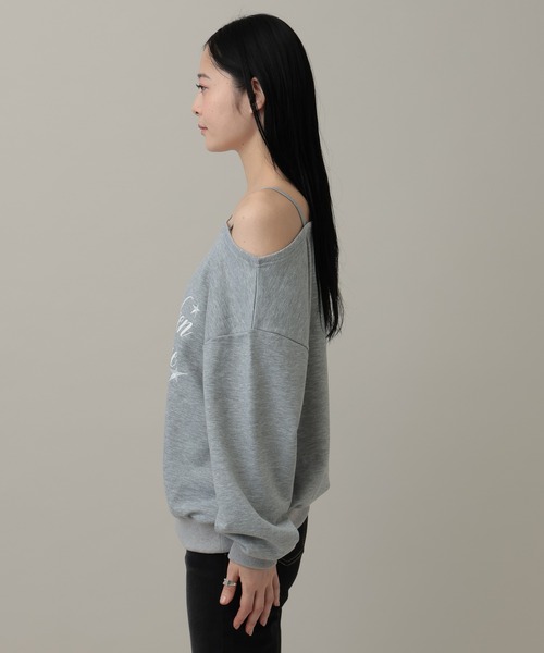 3.3 Field Trip （3.3フィールドトリップ）の「3.3 Field Trip／オフショルロゴプルオーバー（ウラケ）（スウェット・レディース・グレー/アイボリー/ネイビー・FREE）」の11枚目の写真