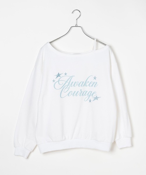 3.3 Field Trip （3.3フィールドトリップ）の「3.3 Field Trip／オフショルロゴプルオーバー（ウラケ）（スウェット・レディース・グレー/アイボリー/ネイビー・FREE）」の19枚目の写真