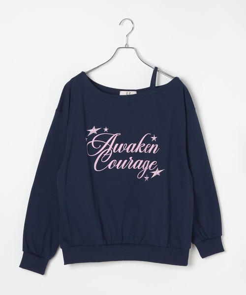 3.3 Field Trip （3.3フィールドトリップ）の「3.3 Field Trip／オフショルロゴプルオーバー（ウラケ）（スウェット・レディース・グレー/アイボリー/ネイビー・FREE）」の20枚目の写真