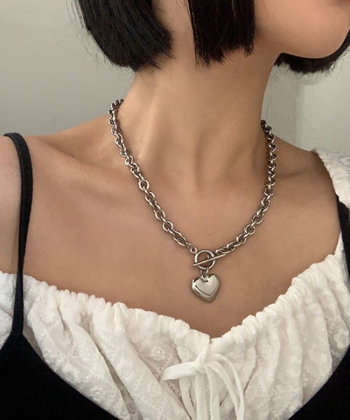 LAC-VERT(ラック・ヴェール)の「ハートモチーフチェーンネックレス(ネックレス・レディース・シルバー/シルバー系その他・FREE)」の1枚目の写真