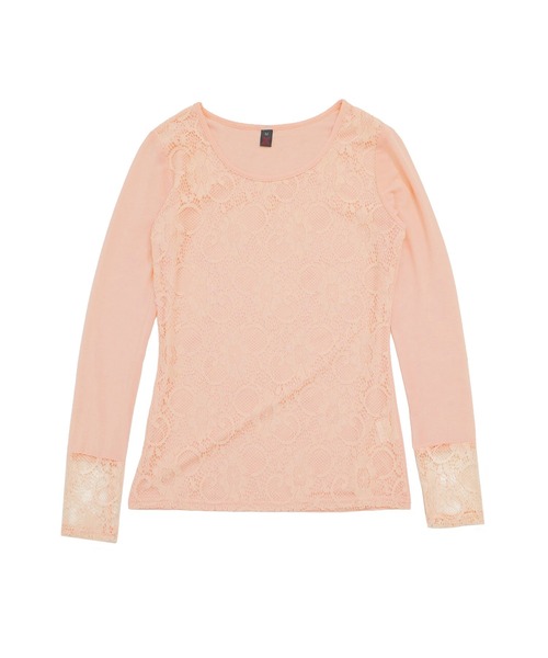 OSYAREVO（オシャレボ）の「トップス きれいめ レース 長袖（Tシャツ/カットソー・レディース・ピンク・SMALL/MEDIUM）」の4枚目の写真