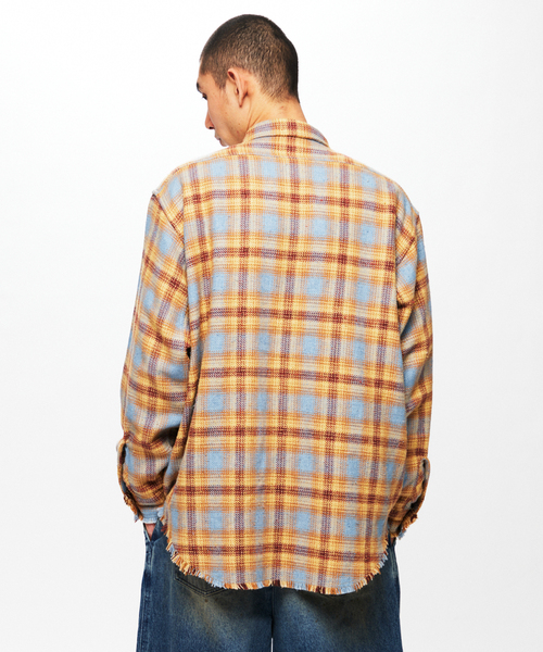 JOURNAL STANDARD J.S HOMESTEAD（ジャーナルスタンダードホームステッド）の「J.S.Homestead / シュレッド ワーク チェック シャツ（シャツ/ブラウス・メンズ・ブラック/ベージュ/ピンク・LARGE/MEDIUM）」の10枚目の写真