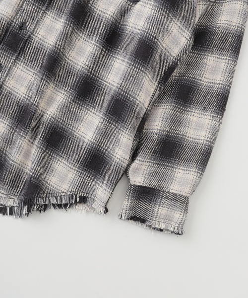 JOURNAL STANDARD J.S HOMESTEAD（ジャーナルスタンダードホームステッド）の「J.S.Homestead / シュレッド ワーク チェック シャツ（シャツ/ブラウス・メンズ・ブラック/ベージュ/ピンク・LARGE/MEDIUM）」の17枚目の写真