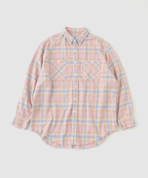 JOURNAL STANDARD J.S HOMESTEAD（ジャーナルスタンダードホームステッド）の「J.S.Homestead / シュレッド ワーク チェック シャツ（シャツ/ブラウス・メンズ・ブラック/ベージュ/ピンク・LARGE/MEDIUM）」の21枚目の写真