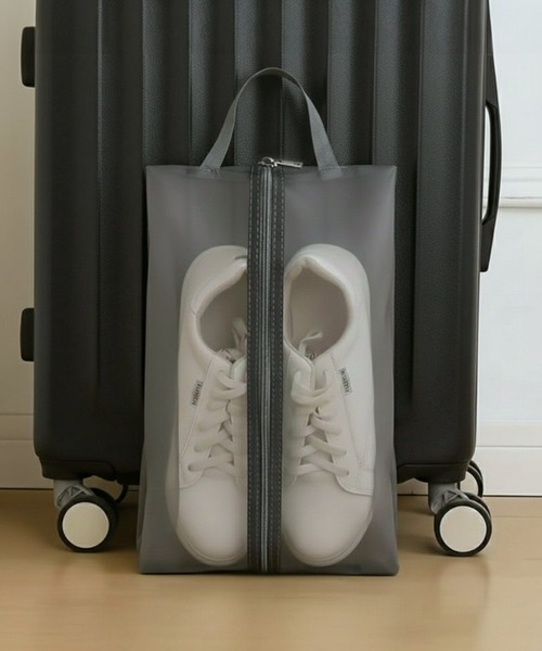 COMON＋（コモンプラス）の「通気性抜群 軽量メッシュ ゴルフシューズバッグ（ゴルフグッズ・メンズ・ホワイト/グレー/ブラック・FREE）」の5枚目の写真