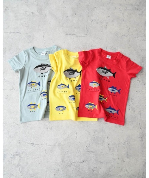 CHEEK ROOM（チークルーム）の「チークルーム いろいろマグロＴシャツ（Tシャツ/カットソー・キッズ・イエロー/レッド/サックスブルー・80ｃｍ/90cm/100cm/110cm/120cm/130cm）」の18枚目の写真