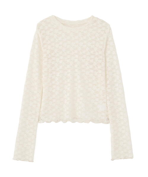 FREE'S MART(フリーズマート)の「◆長袖レースカットソー(Tシャツ/カットソー・レディース・ブラック/ホワイト系その他/ホワイト・FREE)」の14枚目の写真