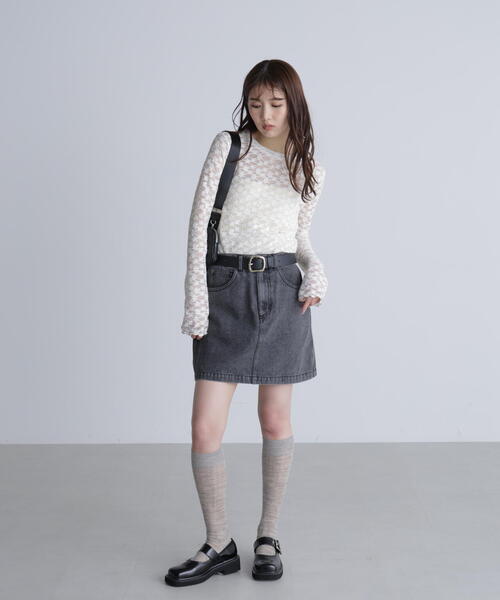 FREE'S MART(フリーズマート)の「◆長袖レースカットソー(Tシャツ/カットソー・レディース・ブラック/ホワイト系その他/ホワイト・FREE)」の19枚目の写真