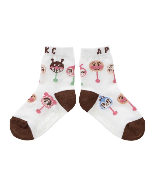 ANPANMAN KIDS COLLECTION（アンパンマンキッズコレクション）の「ペロペロチョコ総柄ソックス（ソックス/靴下・キッズ・ピンク/オフホワイト・15-17cm/13-15cm/11-13cm）」の3枚目の写真