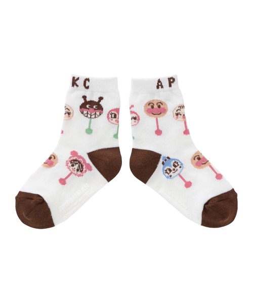 ANPANMAN KIDS COLLECTION（アンパンマンキッズコレクション）の「ペロペロチョコ総柄ソックス（ソックス/靴下・キッズ・ピンク/オフホワイト・15-17cm/13-15cm/11-13cm）」の4枚目の写真