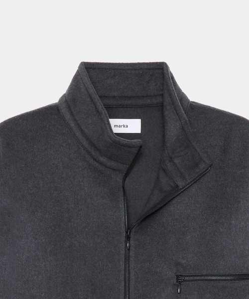 markaware(マーカウェア)の「【markaware/marka】ウールシルクビーバー / ハーフジップシャツ / HALF ZIP SHIRT(その他アウター・メンズ・グレー/ブラック・1/2)」の3枚目の写真