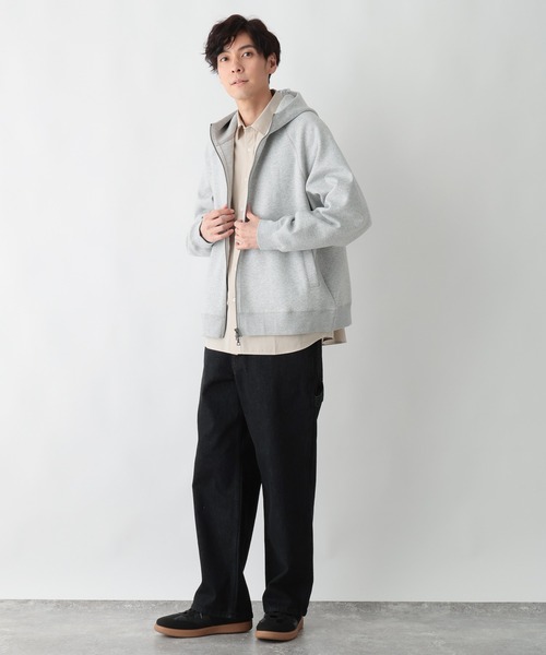 GLOBAL WORK（グローバルワーク）の「ダンボールZIPパーカー/638082（パーカー・メンズ・杢グレー/ブラック・LARGE/MEDIUM/SMALL/X-LARGE）」の11枚目の写真
