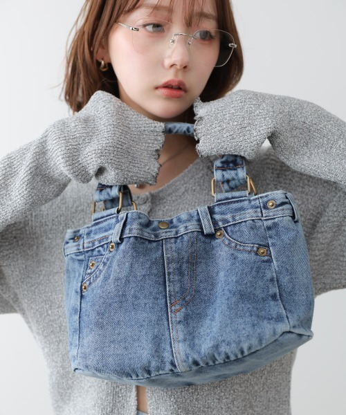 Bab(バブ)の「デニムトート(トートバッグ・レディース・インディゴブルー/ブラック・ONESIZE)」の1枚目の写真