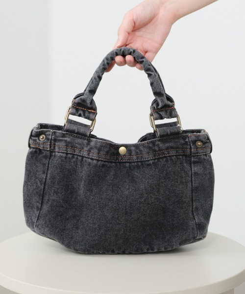 Bab(バブ)の「デニムトート(トートバッグ・レディース・インディゴブルー/ブラック・ONESIZE)」の11枚目の写真