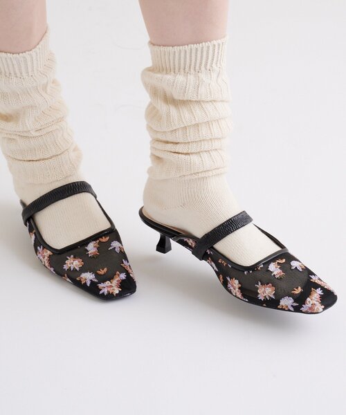 mystic（ミスティック）の「フラワーチュールミュール（その他シューズ・レディース・ホワイト/ブラック・36/37/38）」の6枚目の写真