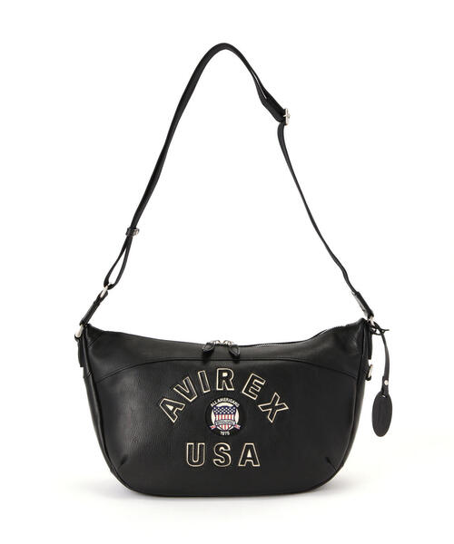 AVIREX（アヴィレックス）の「VARSITY LEATHER HOBO BAG / AVX5650（トートバッグ・メンズ・ブラック・F）」の2枚目の写真