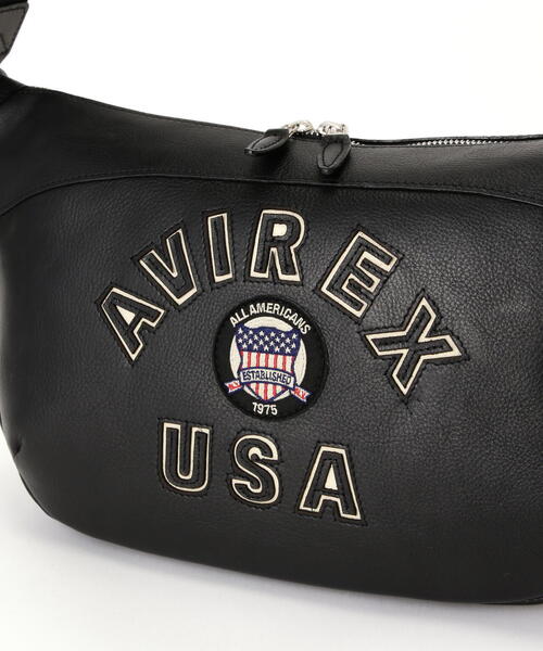 AVIREX（アヴィレックス）の「VARSITY LEATHER HOBO BAG / AVX5650（トートバッグ・メンズ・ブラック・F）」の5枚目の写真