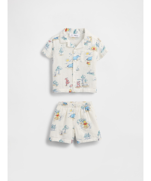 GAP(ギャップ)の「くまのプーさん コットンガーゼ コーデセット (ベビー)(セットアップ・キッズ・マルチ・60cm/70cm/80cm/90cm)」の1枚目の写真