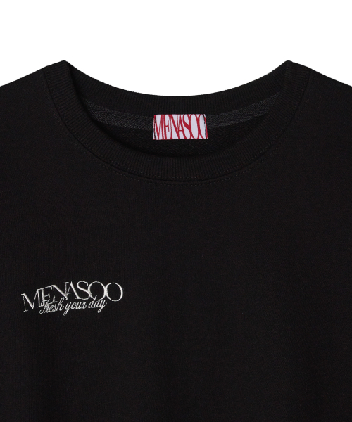 MENASOO(ミナス)の「Menasoo Hearttrack Sweatshirt_Black(スウェット・レディース・ブラック・F/S-M)」の5枚目の写真