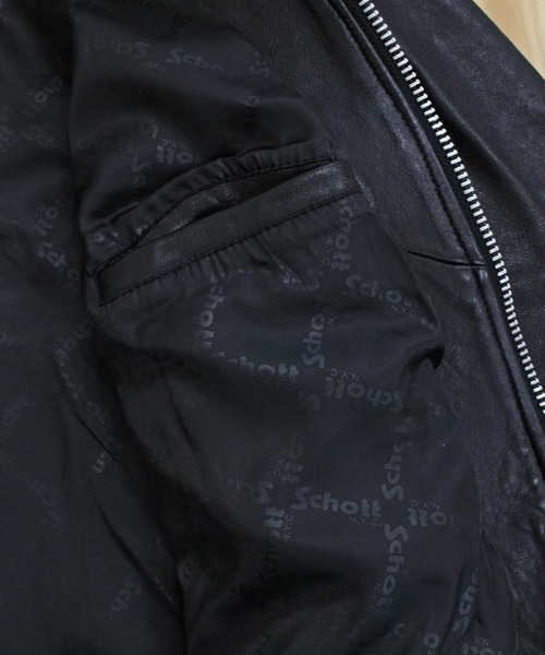 schott(ショット)の「BOWERY JACKET(ライダースジャケット・メンズ・ブラック・XL/L/M)」の2枚目の写真