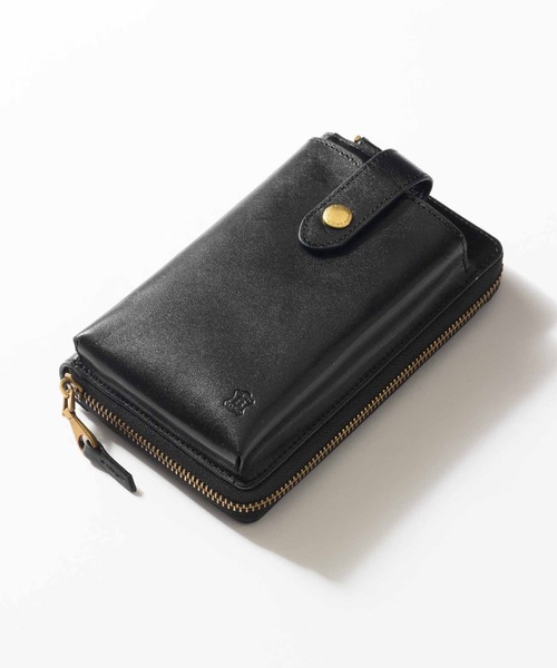 BELLIES YORK(ベリーズヨーク)の「【BELLIES YORK/ベリーズヨーク】イタリア牛革 スマートフォンショルダー(ショルダーバッグ・メンズ・グレー系/ブラック/ブラウン/グリーン・FREE)」の7枚目の写真