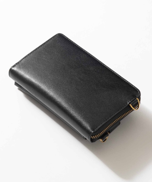 BELLIES YORK(ベリーズヨーク)の「【BELLIES YORK/ベリーズヨーク】イタリア牛革 スマートフォンショルダー(ショルダーバッグ・メンズ・グレー系/ブラック/ブラウン/グリーン・FREE)」の11枚目の写真