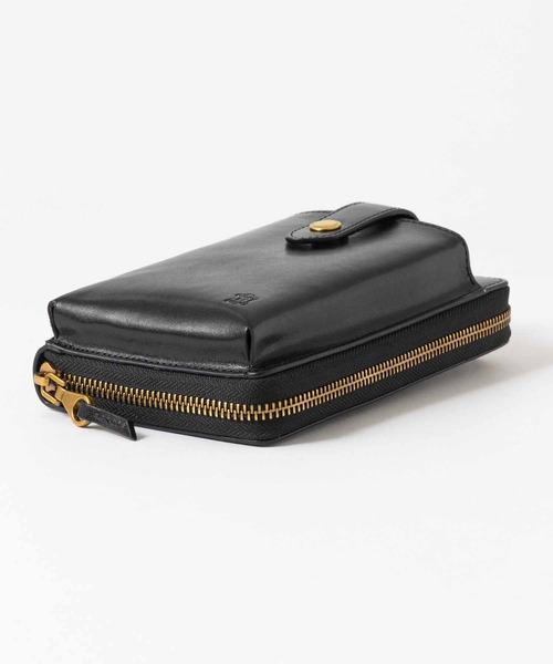 BELLIES YORK(ベリーズヨーク)の「【BELLIES YORK/ベリーズヨーク】イタリア牛革 スマートフォンショルダー(ショルダーバッグ・メンズ・グレー系/ブラック/ブラウン/グリーン・FREE)」の9枚目の写真