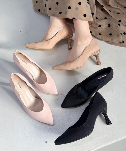 ESPERANZA（エスペランサ）の「ハートカットパンプス（パンプス・レディース・ベージュ系8/ピンク系/ブラック系8・24.5cm/24.0cm/23.5cm/23.0cm/22.5cm）」の13枚目の写真