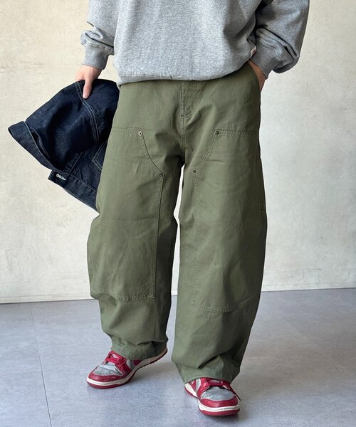 CPCM（シーピーシーエム）の「ダブルニーカーブペインターパンツ（その他パンツ・メンズ・カーキ/ブラック/ベージュ・MEDIUM/LARGE）」の3枚目の写真